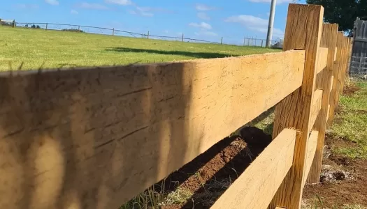 Our post & rail fences are made from rough sawn hardwood timber for that genuine country look and durability