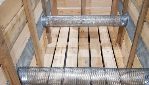 Inside details of a two tonne bin
