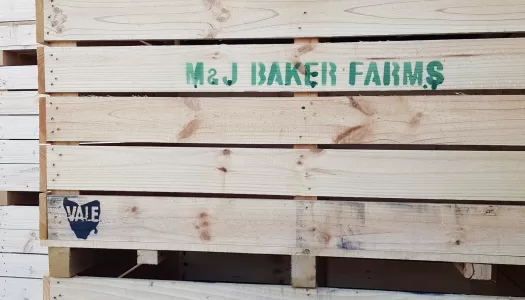 Baker Farms branded one tonne bins